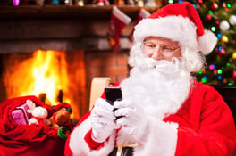 santa texting